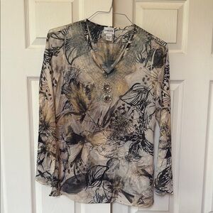 Chico's Women's Lightweight Multicolor V-Neck Top